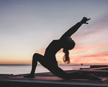 Yoga at sunset